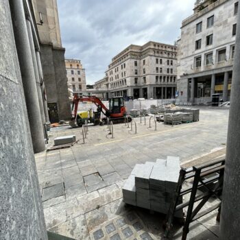 Torino – Via Roma e Piazza CLN – Pavimentazione in Diorite Piemonte
